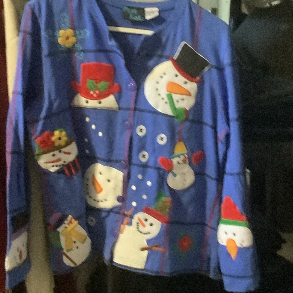 Blue Snowman Women's Jacket, fullzip